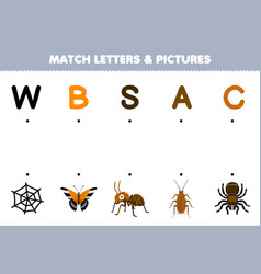 Education Game For Children Match Letters