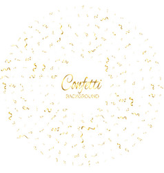 Golden Confetti And Streamer Ribbon Falling