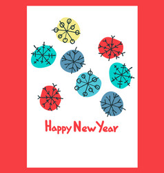 Happy New Year Greeting Card Hand Lettering