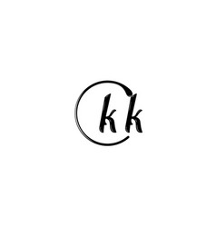 Kk Stylish Fashion Logo Initial Concept With High