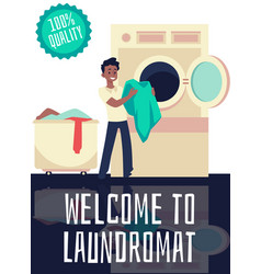 Laundromat And Dry Cleaning Service Banner