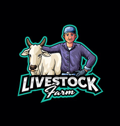 Livestock Farm Mascot Logo Design