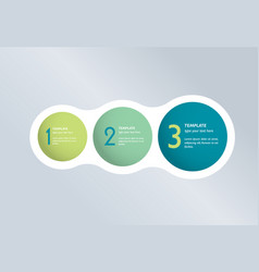 Three Steps Elements Bubble Chart Scheme Diagram