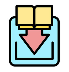 Download Digital Book Icon Flat