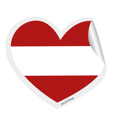 Isolated Heart Shape With The Flag Of Austria