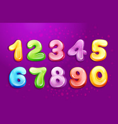 Kid Numbers Bubble Cartoon Type Set