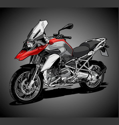 Motorcycle Adventure Red Color Template