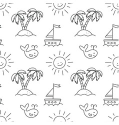 Seamless Pattern With Children Drawings Doodle