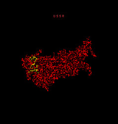 Soviet Union Flag Map Chaotic Particles Pattern