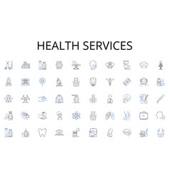 Health Services Line Icons Collection Repeat