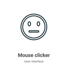 Mouse Clicker Outline Icon Thin Line Black