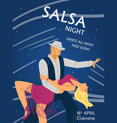 Poster Or Banner For Salsa Club With Dancing