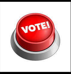 Red Vote Button On White Background