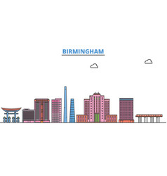 United States Birmingham Line Cityscape Flat