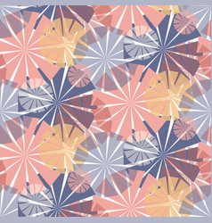 Trendy Seamless Pattern With Umbrella Flower Color