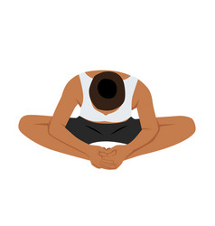 Woman Doing Yoga In Butterfly Forward Fold Pose