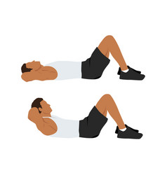 Man Doing Crunches Abdominals Exercise