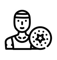 Ultimate Flying Disc Beach Sport Line Icon