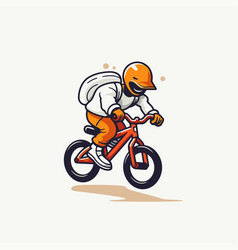 A Man Riding Bike Cyclist In Helmet