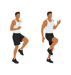 High Knees Front Knee Lifts Run And Jog