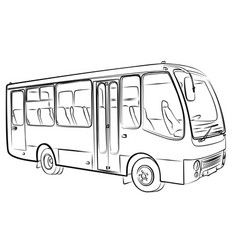 Sketch of bus Royalty Free Vector Image - VectorStock