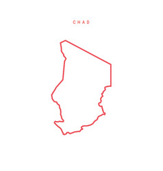 Chad Editable Outline Map