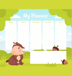 My Planner With Cute Chipmunk Character