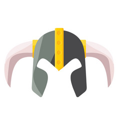 Old Viking Helmet On A White Background