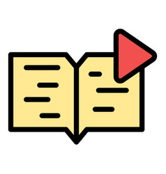 Online Book Study Icon Flat