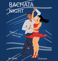 Poster Or Banner For Bachata Night Event In Dance