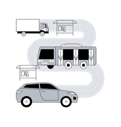 Surface Transport Abstract Concept