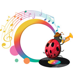 A Singer Ladybug Cartoon Character