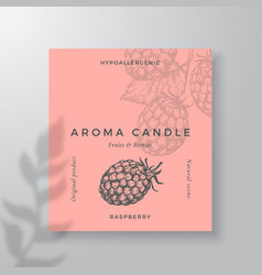 Aroma Candle Label Template Raspberry