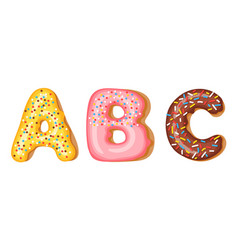 Donut Icing Upper Latters - A B C Font