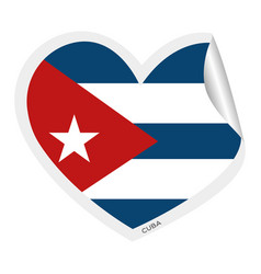 Isolated Heart Shape With The Flag Of Cuba