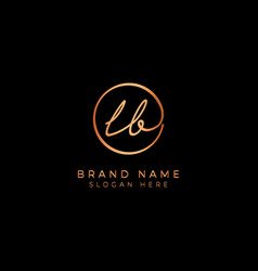 L B Lb Initial Letter Handwritten Signature Logo