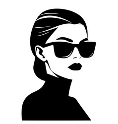 Beautiful Woman In Sunglasses Black And White