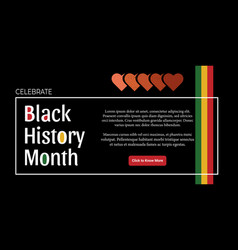 Black History Month Web Banner With Frame