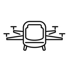 Driverless Taxi Drone Icon Outline Style