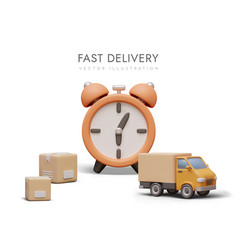 Huge 3d Alarm Clock Cardboard Boxes Truck