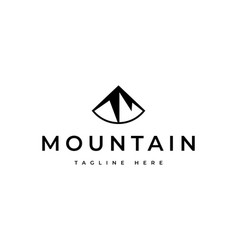 Mountain Ice Or Iceberg With Stars Logo Design