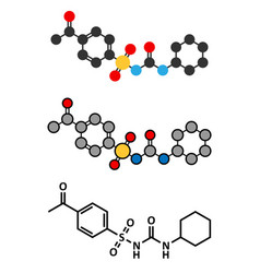 Acetohexamide Diabetes Drug Molecule