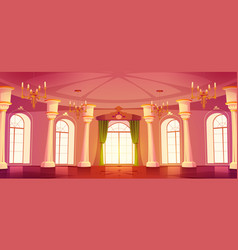 Castle Royal Ballroom Interior Cartoon Background