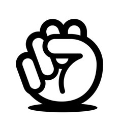 Hand Fist Icon With Finger Count Zero Gesture