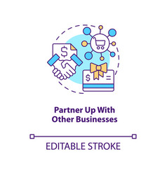 Partner Up With Other Businesses Concept Icon