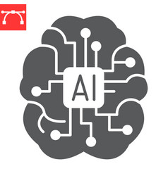 Ai Brain Glyph Icon