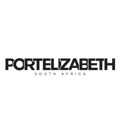 Port Elizabeth In The South Africa Emblem