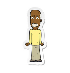 Sticker Of A Cartoon Dad Shrugging Shoulders