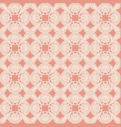 Pink Beige Embossed Pattern In Arabic Style