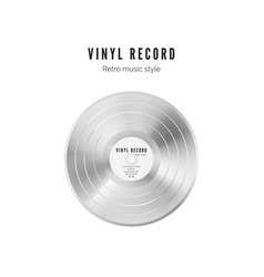 Platinum Record Vinyl In White Color Audio Album